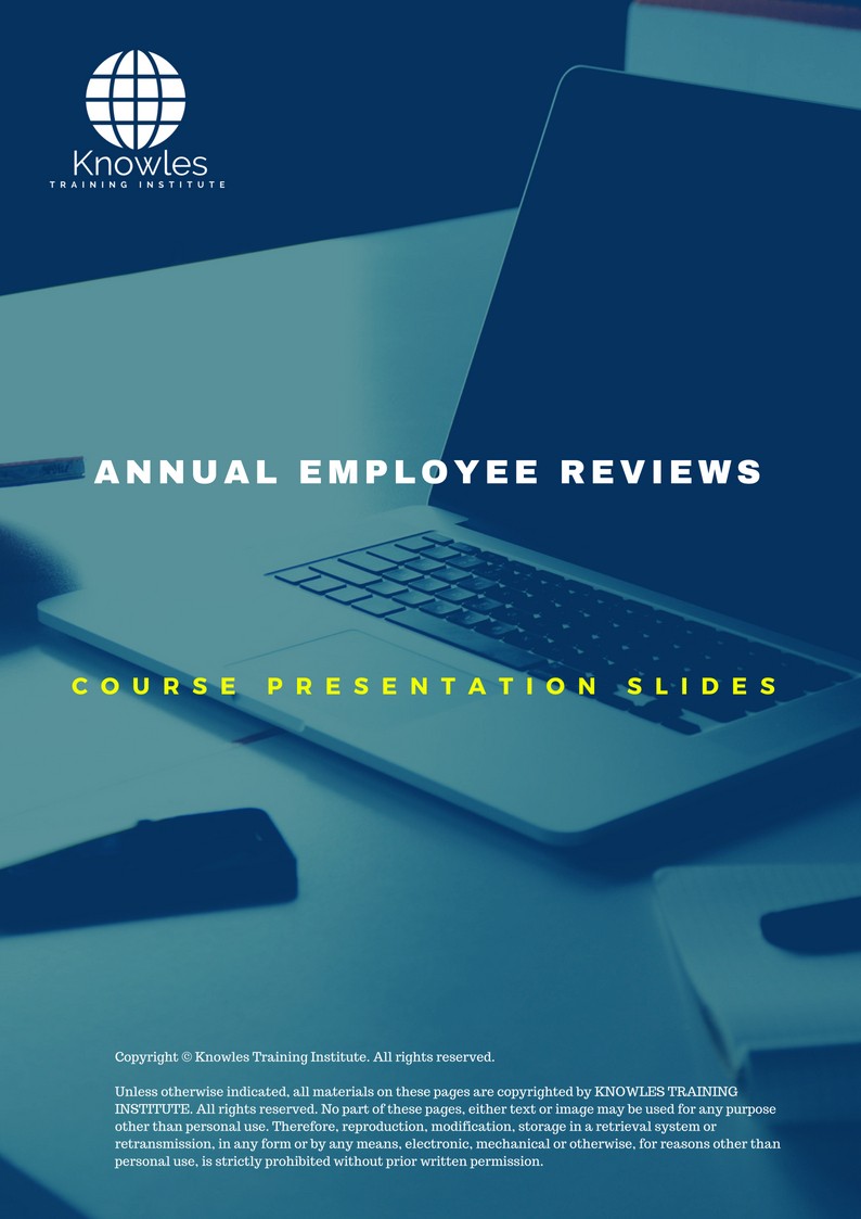 Annual Employee Reviews in Netherlands PPT Slides Used During Course