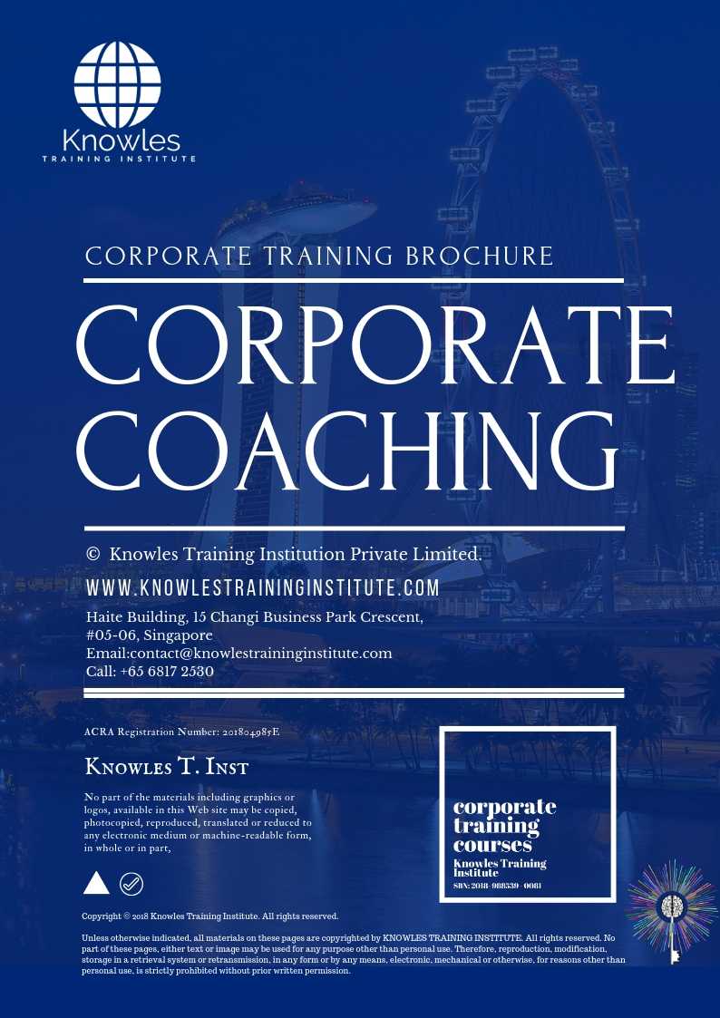 Corporate Coaching Course in Netherlands Brochure