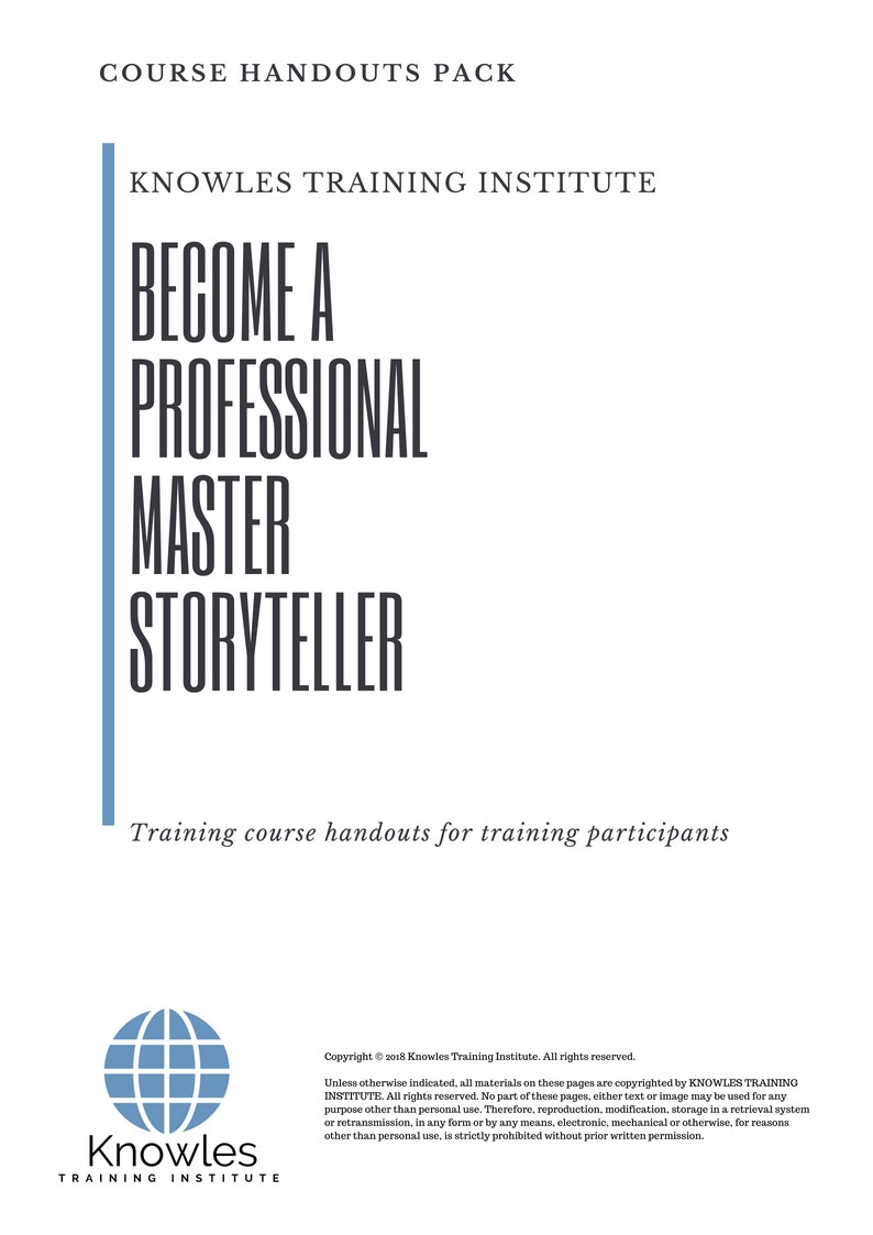 Course Handouts For Become A Professional Master Storyteller Course in Netherlands