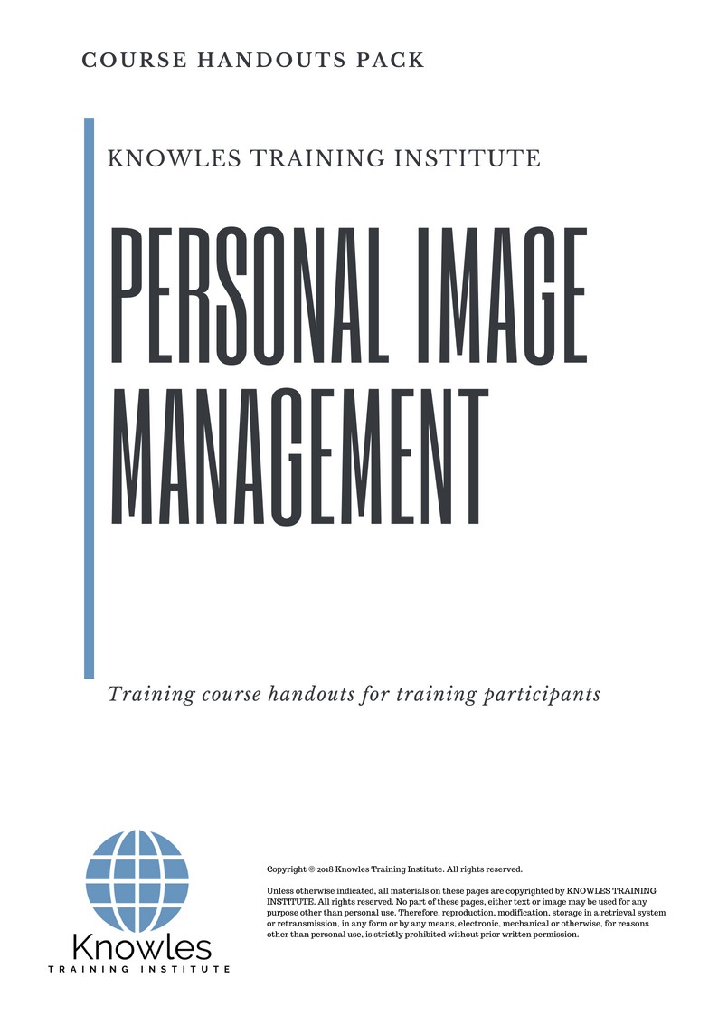 Course Handouts For Personal Image Management Training Course in Netherlands