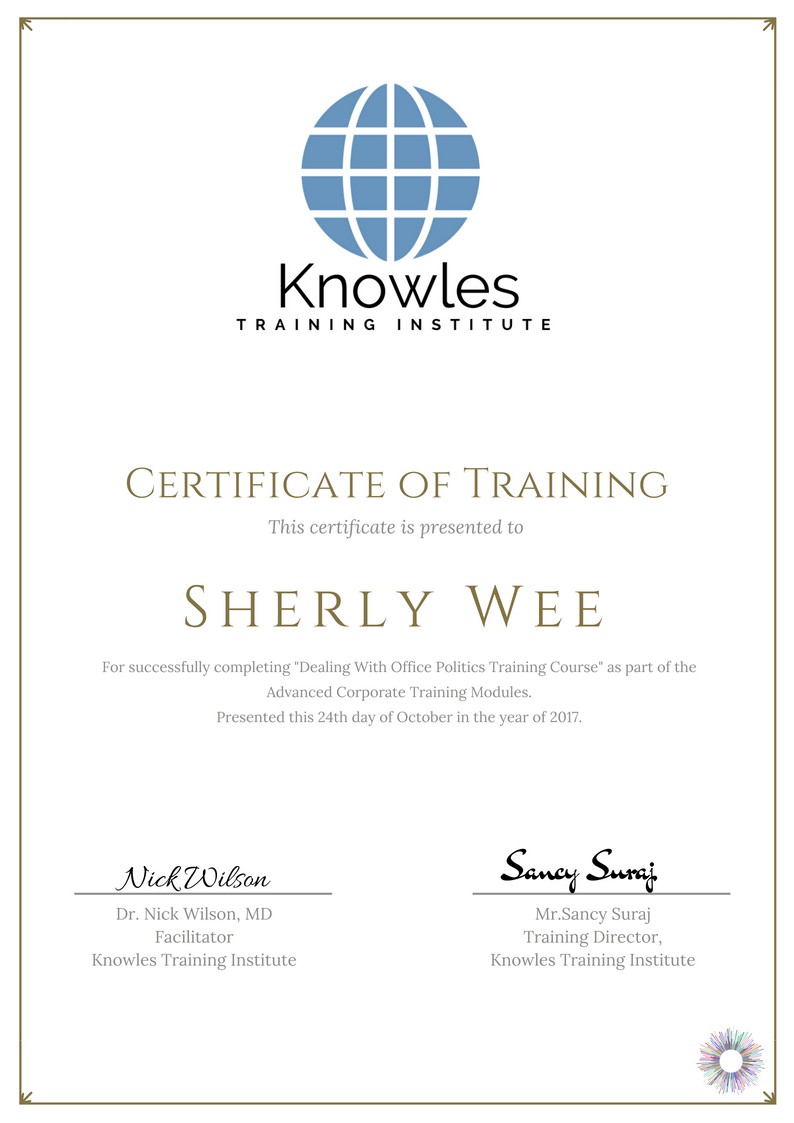Dealing With Office Politics Course in Netherlands Certification