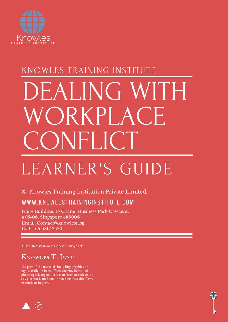 Dealing With Workplace Conflict Couse in Netherlands Learner’s Guide