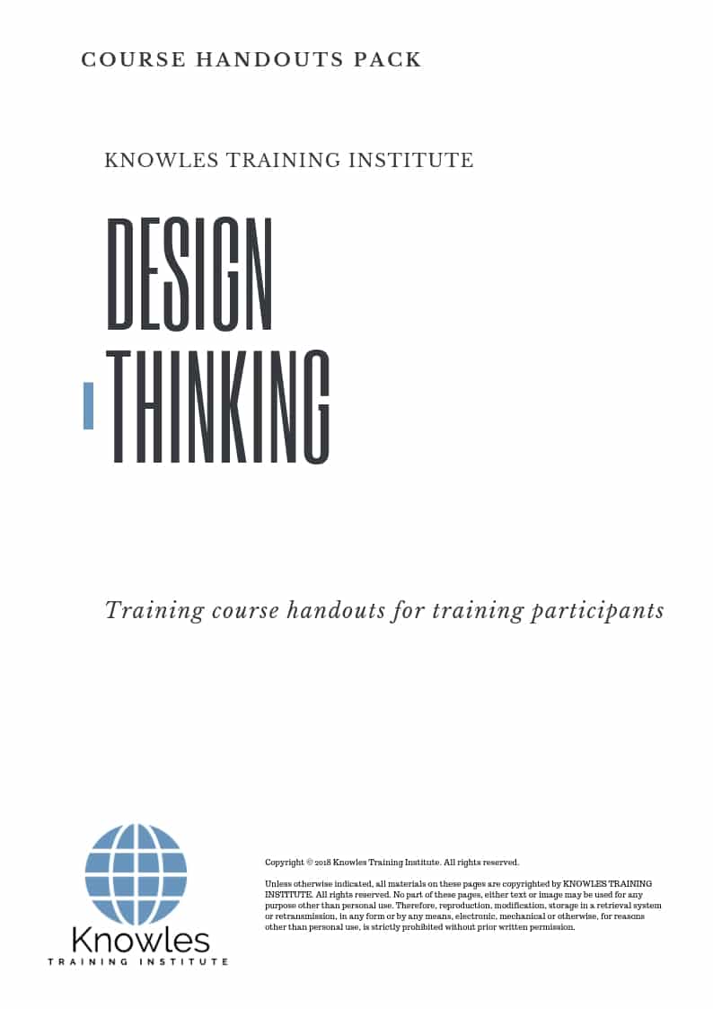 Design Thinking Skills Course in Netherlands Handouts