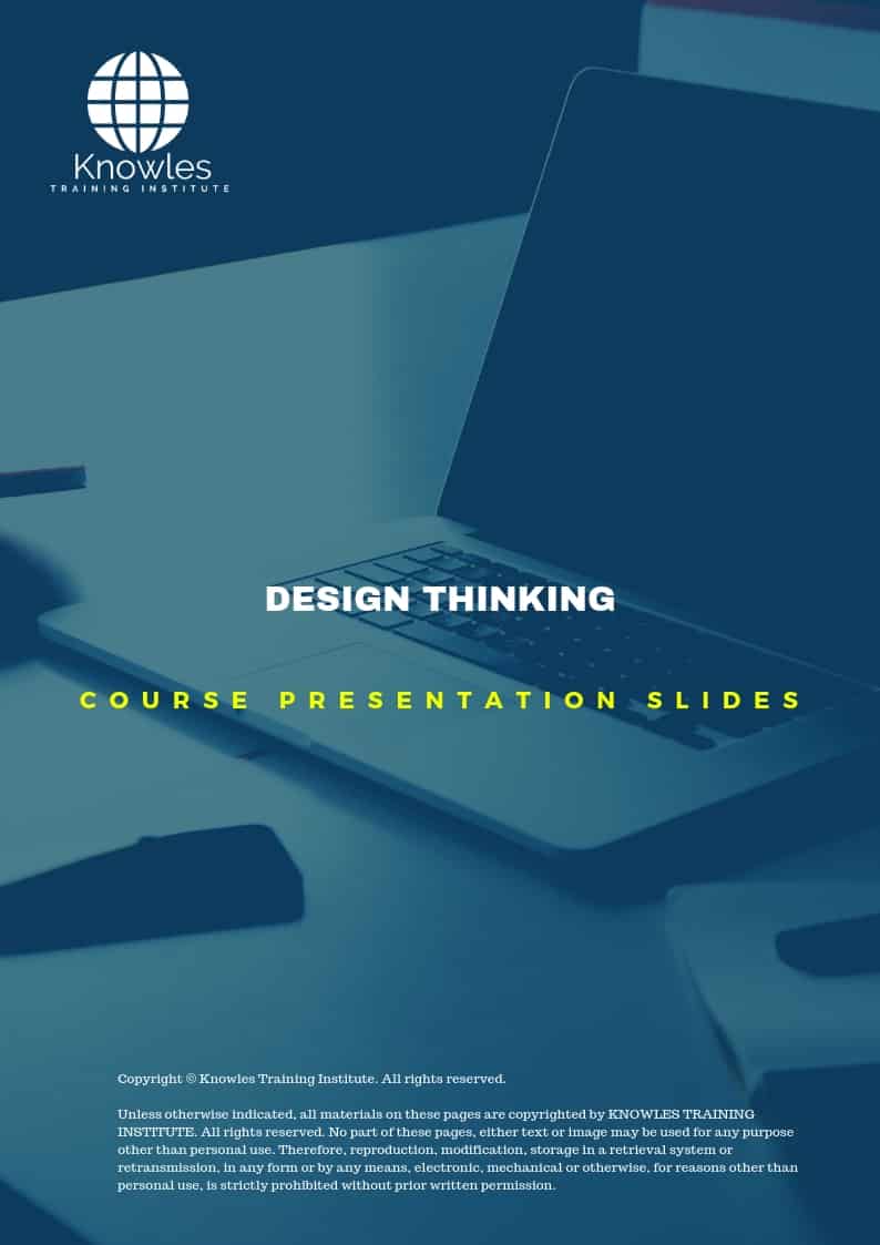 Design Thinking Skills in Netherlands PPT Slides Used During Course