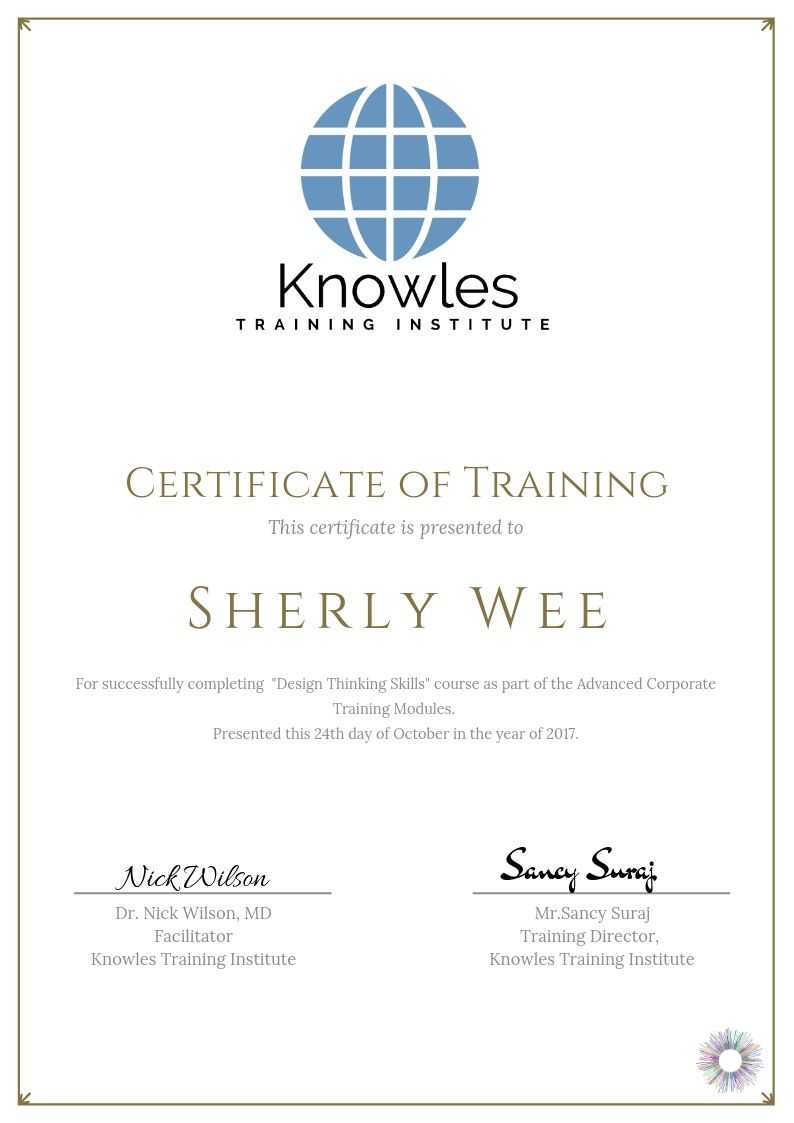 Design Thinking Training Course in Netherlands Certificate