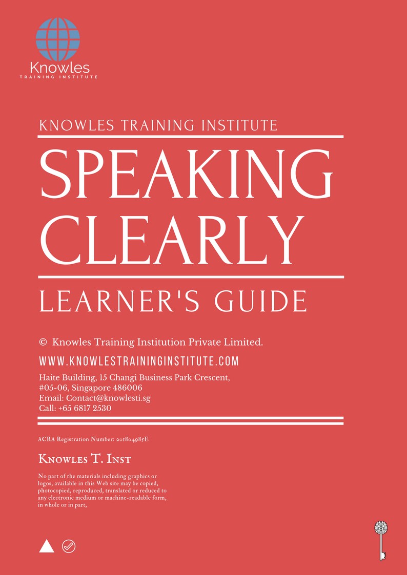 Learner’s Guide For Speaking Clearly Course in Netherlands