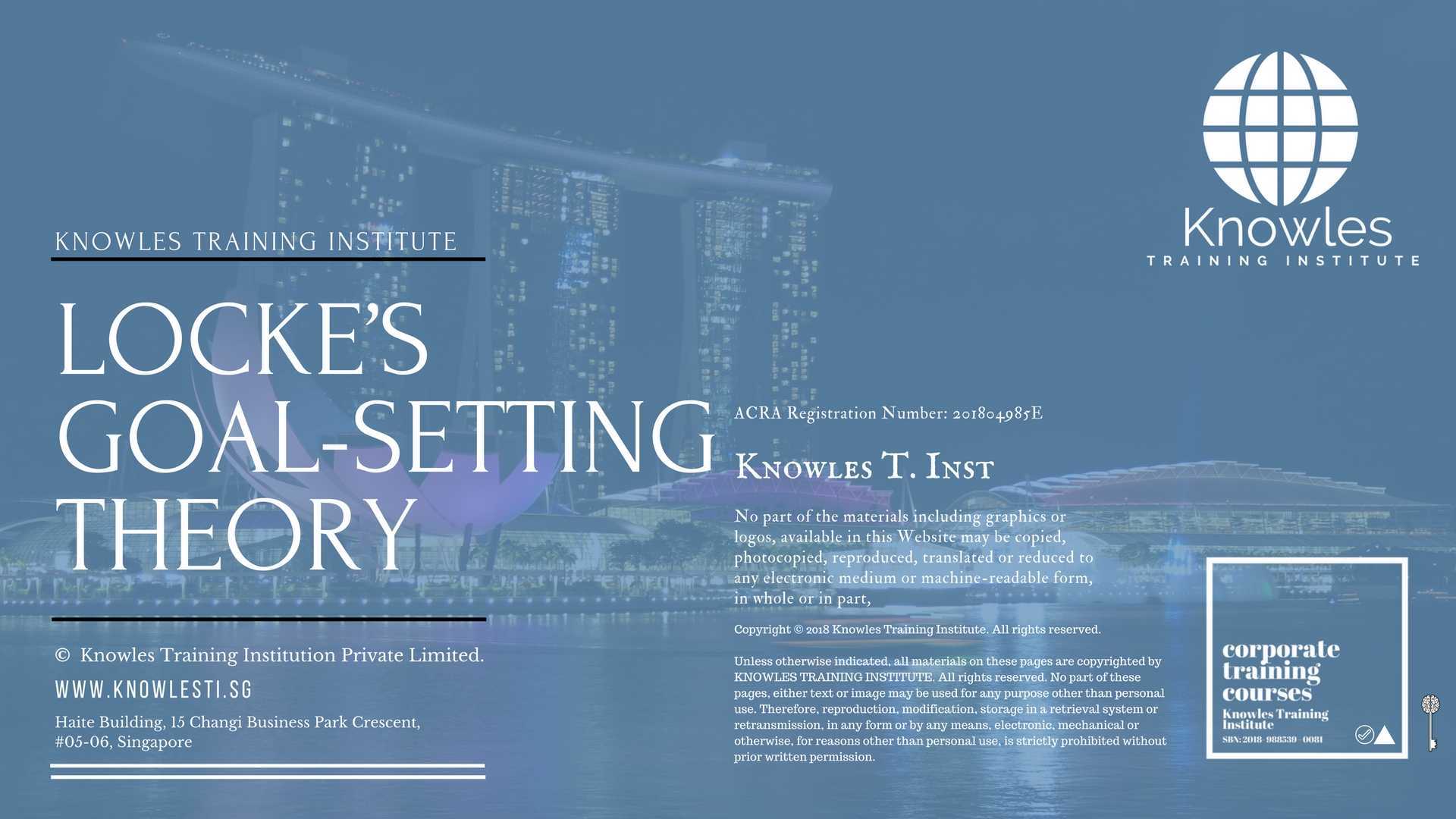 Locke’S Goal-Setting Theory Training Course in Netherlands