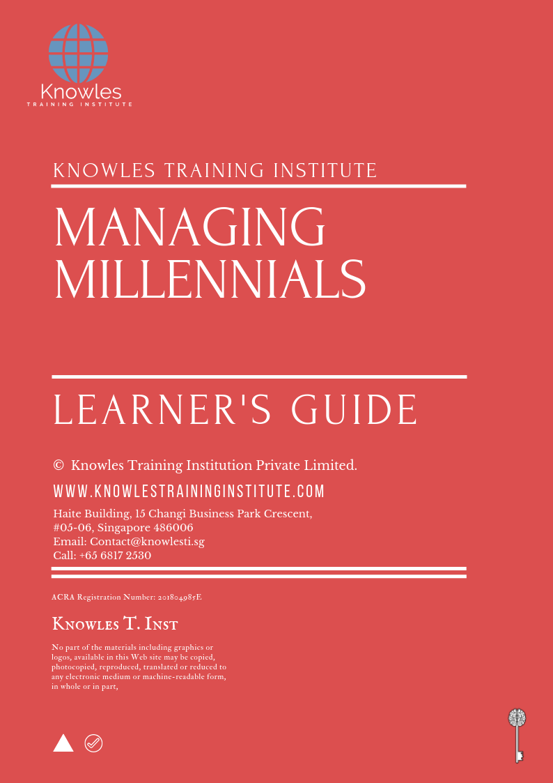 Managing Millennials Course in Netherlands Learner_s Guide