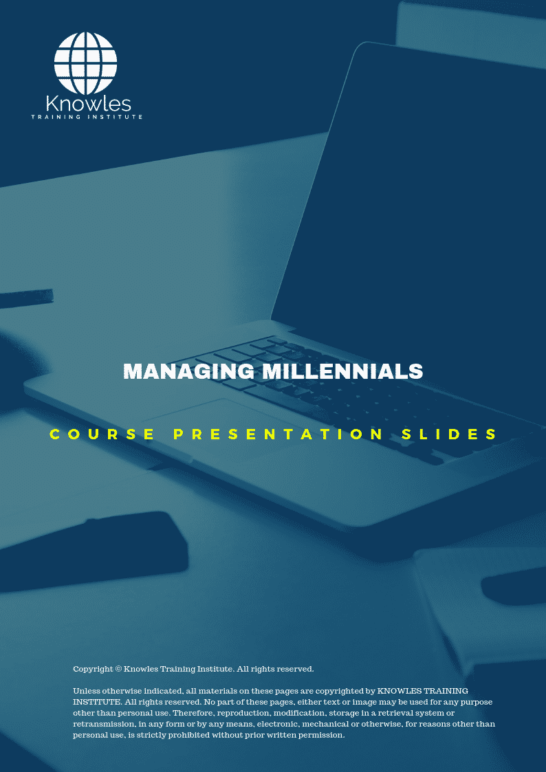 Managing Millennials in Netherlands PPT Slides Used During Course