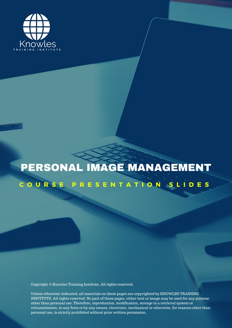 PPT Slides Used During Course For Personal Image Management Training Course in Netherlands