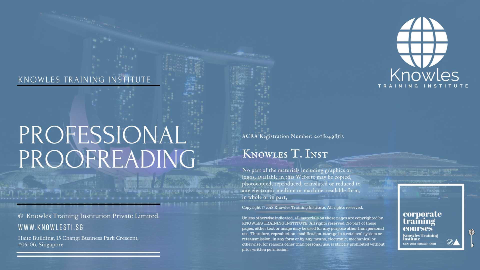 Professional Proofreading Training Course in Netherlands