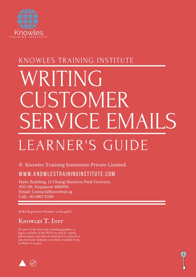 Writing Customer Service Emails Course in Netherlands Learner’s Guide